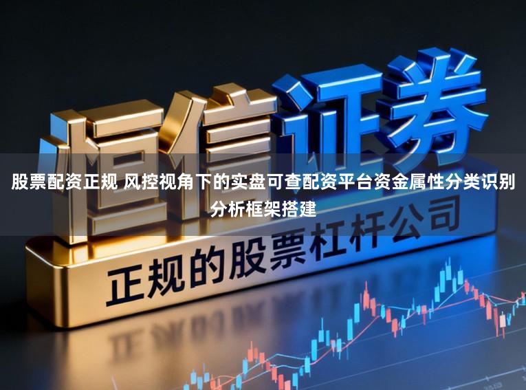 股票配资正规 风控视角下的实盘可查配资平台资金属性分类识别分析框架搭建